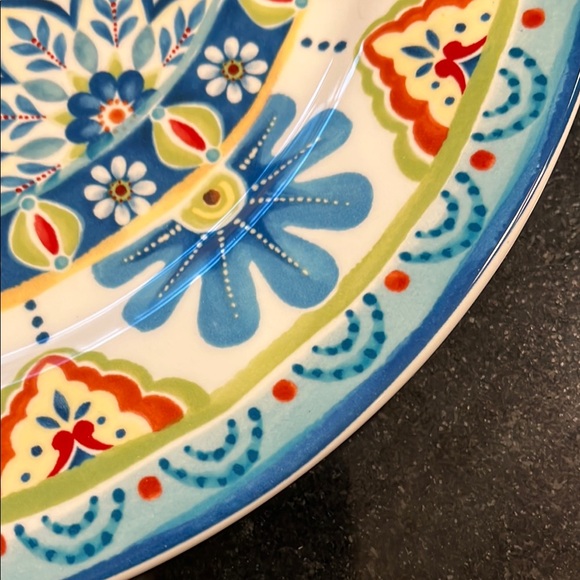 COPY - Pier 1 Mediterranean Vista Mosaic Floral Dinner Plates - Set of 2 - Picture 5 of 8